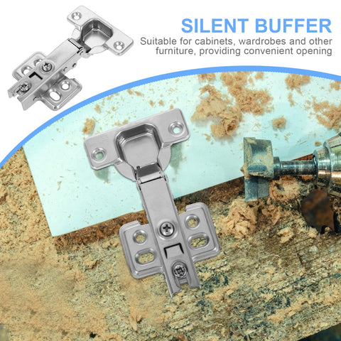 Soft Closing Frameless Cabinet Hinges Two Pack For Replacement Doors With Hydraulic Slow Close Hidden Damping Clean Modern Look