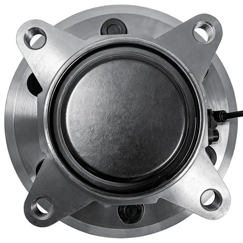 Front view of Front Wheel Hub And Bearing Assembly With ABS For 2018 2020 Ford F-150 RWD 2WD, 6 Lug, Heavy Duty No-Nonsense Bolt-On Replacement