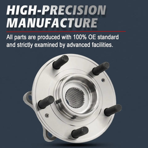 Front Wheel Bearing And Hub Assembly Drop-In Replacement For 2011-2015 Kia Sorento and 2007-2014 Hyundai Santa Fe, top view
