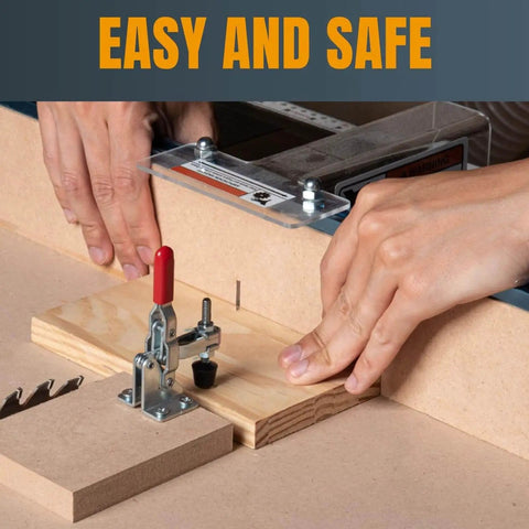 Beefy Heavy Duty Toggle Clamp With 500 Lb Holding Capacity Quick Release Horizontal Clamp Featuring Anti Slip Rubber Tips