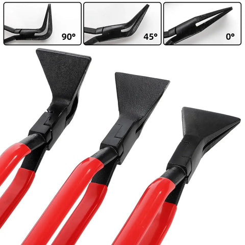 Three Piece Hand Seamer Sheet Metal Tool Set With Straight Jaw And 45 Degree And 90 Degree Jaws for bending, folding, and flattening metal