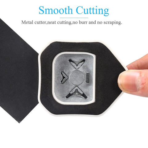 Close-up of Your Must Have Go To Three Way Corner Rounder Punch 4mm 7mm 10mm showing cutting mechanism and smooth cutting capability