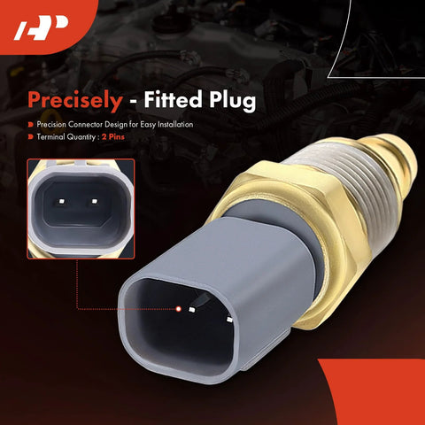 A-Premium engine coolant temperature sensor with gray 2-pin plug and brass threaded body
