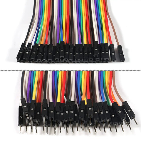 Colorful jumper wires for 12 Pack Dual H Bridge Motor Driver Controller Board Module for Arduino Projects with UNO R3 Mega 2560.