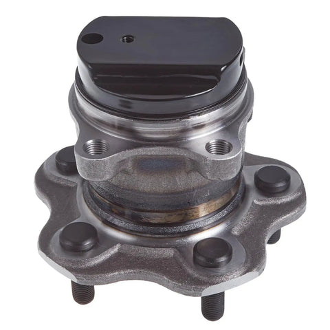 Rear Wheel Bearing And Hub Assembly For Nissan Rogue And Rogue Sport 5 Lug Direct Replacement Fits 2008 To 2020 Rogue And 2017 To 2022 Rogue Sport Qashqai For A Smooth Quiet Ride And Solid Handling close-up view