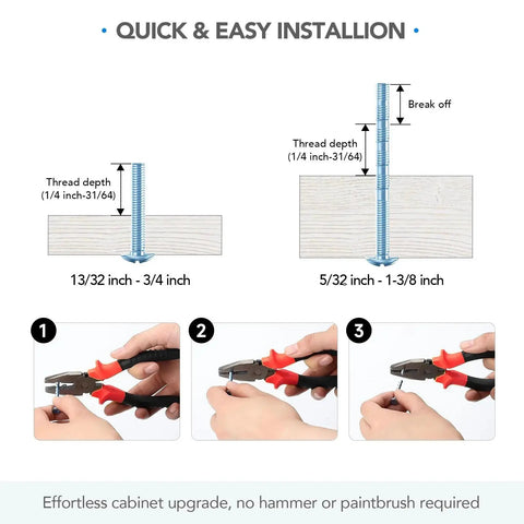 Quick and easy installation guide for 10 Pack 5 Inch Matte Black Cabinet Handles Made From Solid Zinc Alloy For Kitchen Cupboard And Drawer Hardware