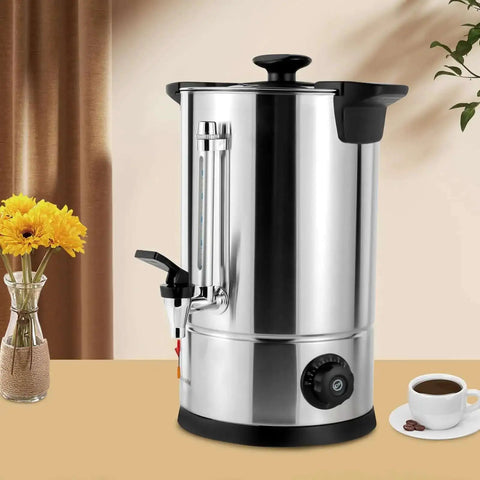 Commercial 40 Cup Coffee Urn In Stainless Steel With Automatic Temperature Control 1000W Fast Brewing For Office Parties And Buffets