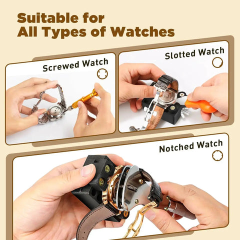 Pro-Grade All-In-One Watch Repair Kit With Link Removal, Pin Tool, Battery Replacement, Strap Adjustment, And Carrying Case