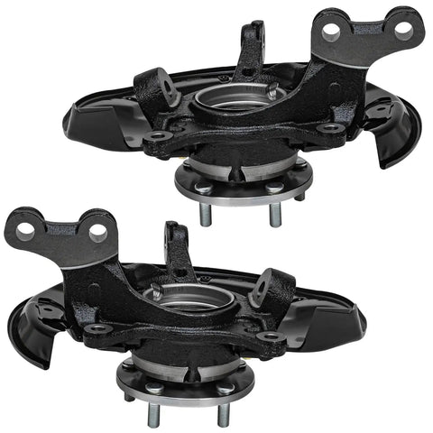 Front Two Piece Steering Knuckles With Wheel Bearing Hubs Replacement Kit For 2008-2017 Toyota Highlander And 2010-2015 Lexus RX350 RX450h