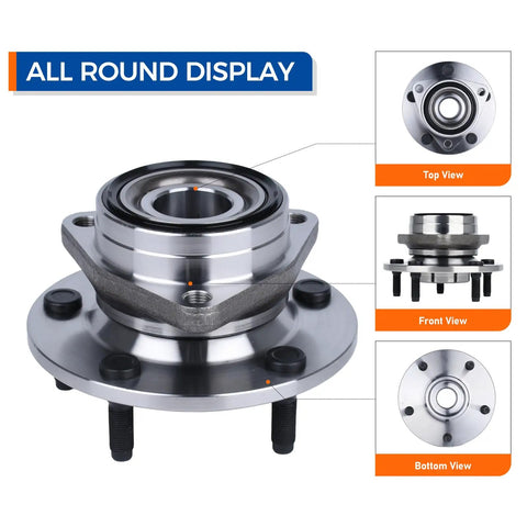Front Wheel Hub And Bearing Assembly 515006 For 1994 1999 Dodge Ram 1500 5 Lug 4x4 Non ABS Beefy Durable Replacement Hub Unit