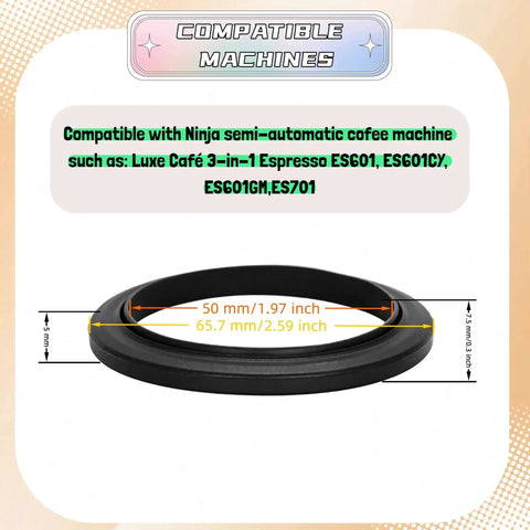 Group Head Silicone Gasket For Espresso Machine Compatible With Luxe Café Premier Pro Series ES601 ES601CY ES601GM ES701