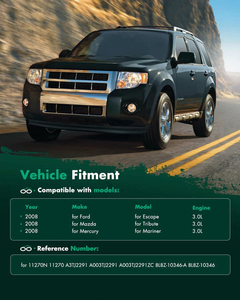 Vehicle fitment guide for Heavy Duty 150 Amp 12V CW Alternator for 2008 Ford Escape, Mazda Tribute, Mercury Mariner 3.0L