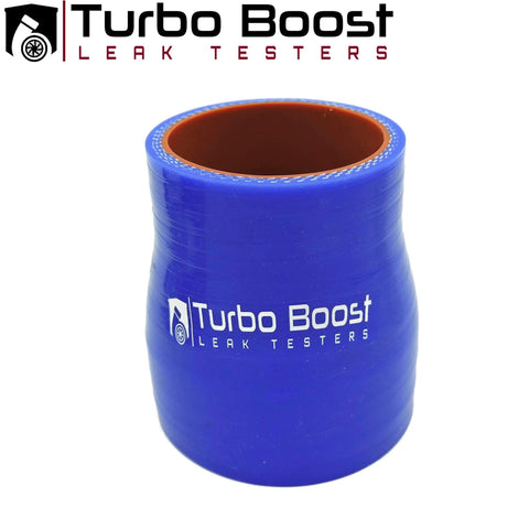 Blue Turbo Boost Leak Tester Kit Universal Intake Pipe Pressure Test For 2 To 4 Inch Tubes with logo visible