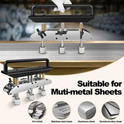 Three Station Roller Bender For Metal Roofing And Sheet Metal Adjustable From 0 To 90 Degrees with metal sheets, suitable for multi-metal use