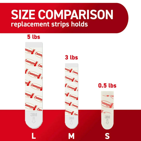 Indoor Medium Replacement Strips 36 Count For Damage Free Wall Hanging And Rehanging Hooks Holds Up To 3 Lb With White Adhesive
