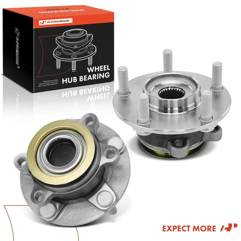 Two Front Wheel Bearing And Hub Assembly 5-Lug Compatible With Nissan Rogue 2008-2013, Rogue Select 2014-2015, Sentra 2007-2012