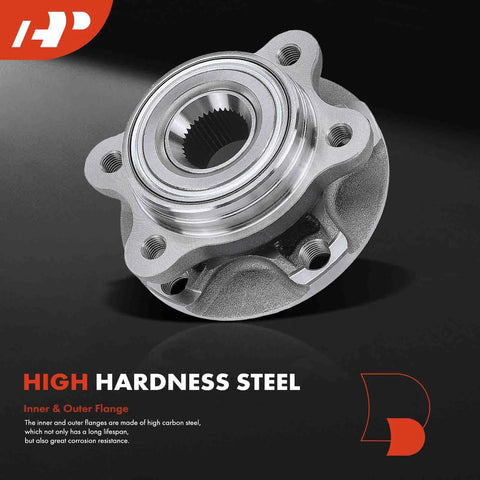 Front Or Rear Wheel Bearing And Hub Assembly For Audi A4 A4 Quattro A6 Quattro RS4 S4 S6 S8 2000-2009 Models Compatible With 43 Or 45 Mm Bearing Diameter