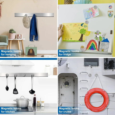 Magnetic Hooks For Cruise Cabins 130 Lbs Heavy Duty Neodymium Magnets Ideal For Ship Walls Ceilings And Metal Surfaces