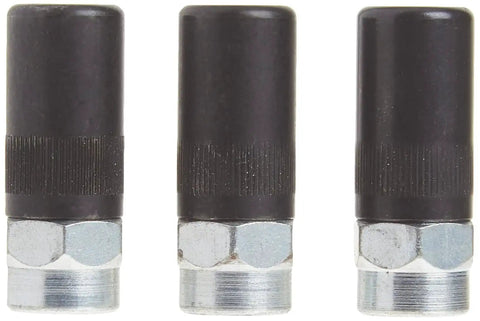 Heavy Duty One Eighth Inch NPT Grease Gun Coupler For Hydraulic Type Fittings Built To Last With Up To 10,000 PSI Capacity Durable 3 Pack Replacement Accessory Ideal For Dewalt Grease Guns And Industrial Use