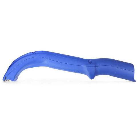 Side view of Viper Vacuum Scraper Attachment For Wet Dry Vacuums With Ergonomic Textured Grip in blue, featuring tungsten carbide blade
