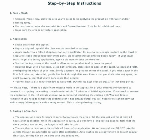 Instructions for applying High Gloss Hand Applied Clear Coat For Vehicles Self Leveling Shine Headlights