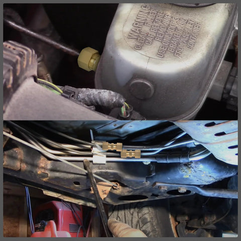 MuHize brass 3/16 in compression fitting installed on hydraulic line
Two MuHize brass 3/16 in compression fittings on vehicle undercarriage tubing
