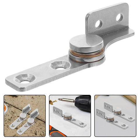 2 Pack 304 Stainless Steel Damping Friction Hinge Set With Positioning Stop for Cabinets and Equipment, L Shaped Phi16 2.0 Nm Torque