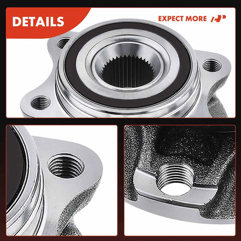 Front Or Rear Wheel Bearing And Hub Assembly For Audi A6 A6 Quattro A8 Quattro R8 S8 S6 Phaeton 2004 Through 2015 Models, close-up view