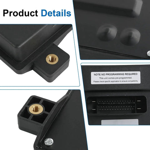 Close-up view of Fuel Pump Driver Flow Module Plug And Play Ready For Chevy Silverado 1500, GMC Sierra 1500 showing connectors.