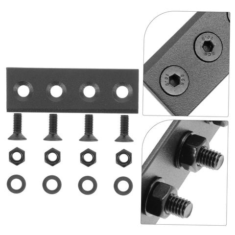 Barn Door Track Connector Adapter Set For Smooth Easy Installation No Fuss Sliding Door Hardware with hexagonal fixing holes