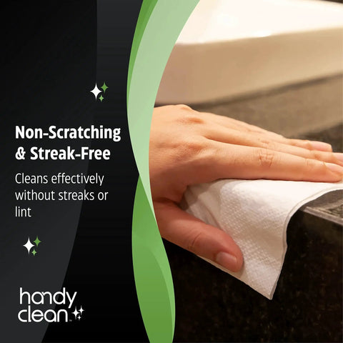 Hand using Pre-Moistened Lens Wipes For Glasses And Screens 100 Count Individually Wrapped for non-scratching, streak-free cleaning.