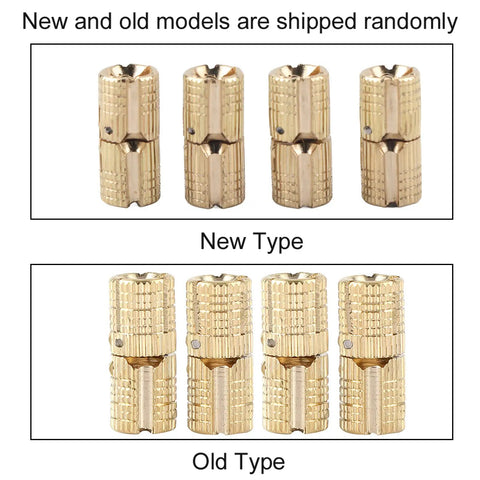 Comparison of new and old models of Heavy Duty 8mm Barrel Hinge Set For Cabinets And Wooden Boxes 4 Pcs Concealed Hidden Brass Hinges With 180 Degree Opening