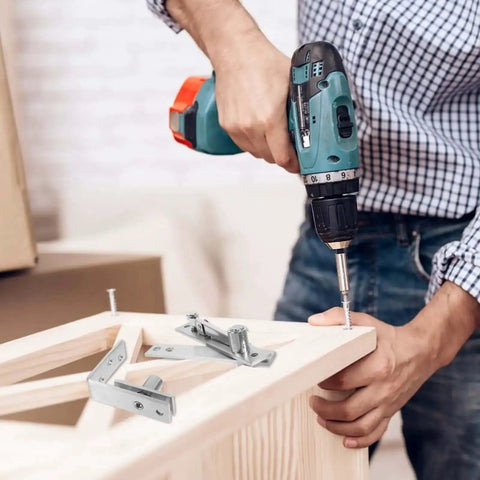 Person installing door using Beefy Heavy Duty Stainless Steel Door Pivot Hinges Concealed Hidden Hardware for Secret Doors and Bookshelves