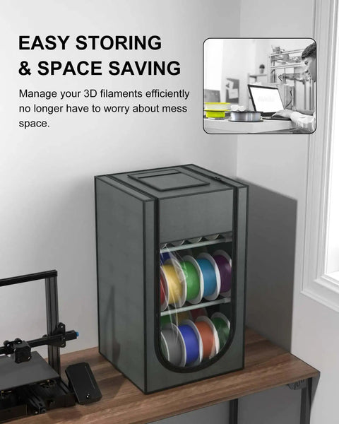 Three Layer Filament Storage Box For 3D Printers Built To Haul Up To 30 Rolls With Waterproof And Dustproof Hard Fiber And Oxford Cloth Build