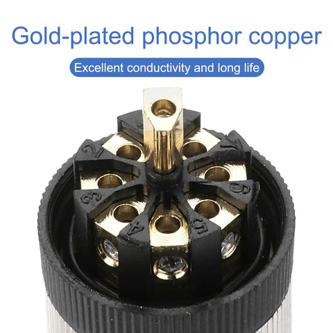 Two Pack 8 Pin M12 Male Aviation Connector Wire Plugs A Coding 12mm Circular Sensor Connector Waterproof IP67 gold-plated copper pins