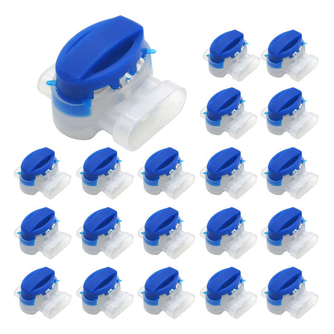 Electrical IDC wire connector set, 20 pieces, blue moisture-resistant outdoor pigtail connectors by Amazon