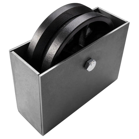 Heavy Duty V Groove Wheel With Box 6 By 2 Cast Iron Gate Track Wheel Beefy 1000 Lb Capacity For V Track Rail, side view