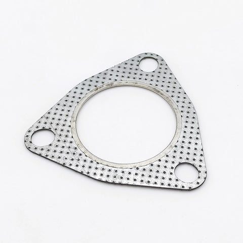 2.5-inch exhaust flange gasket, graphite with fire ring, 63.2mm, triangular 3-bolt pattern for header/muffler