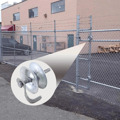 Sliding Gate Rollers 5 Inch Steel Wheel Galvanized For 1 And 5 Eighth Inch Pipe Track Fits 1 And 5 Eighth Inch Gate Frame Pack Of 2