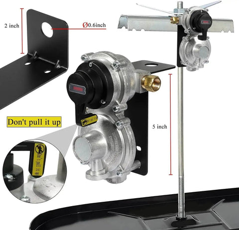 Two Stage Automatic Changeover LP Propane Gas Regulator with 36 Inch RV Pigtail Hoses and Gauge POL Connect 100 lb Tank