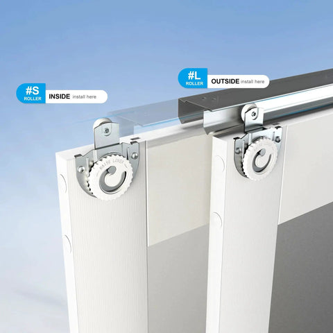 4 Piece Closet Door Roller Kit For Sliding Wardrobe Doors Top Roller Hardware With Adjustable Screws Smooth Quiet Operation