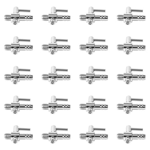 One Way Air Flow Valves 20 Pack For Aquarium And Hydroponics Systems Including Fish Rooms And Central Air Fits Standard 3/16 Inch Airline Tubing Non Slip Surface For Leak Free Air Control By AQUANEAT.