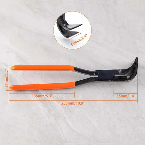 10 Inch Hand Seamer Workhorse For Sheet Metal Bending And Flattening With 90 Degree Jaws And Durable PVC Handle Pliers