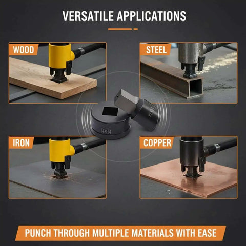 8-Piece Oval Hydraulic Hole Punch Die Set Compatible With CH-70 Punching Machine in wood, steel, copper, iron applications