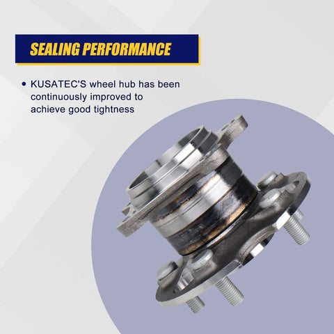 512284 Rear Wheel Bearing Hub Assembly 2 Pack For 2004 To 2006 Lexus RX330, side view showing sealing performance
