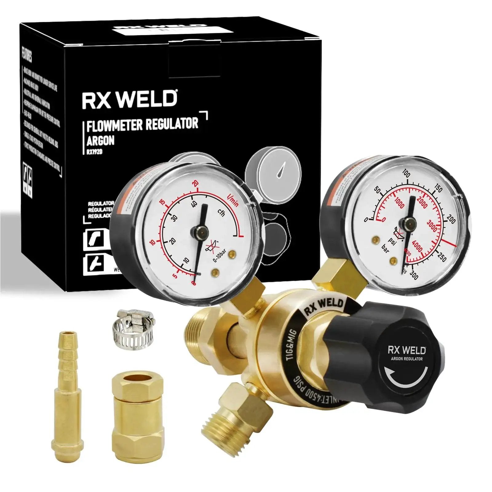 argon welding regulator for MIG & TIG - Brass Body...