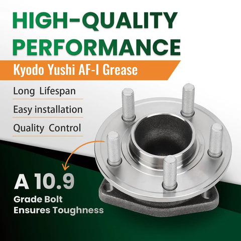 Front Wheel Hub Bearing Assembly For 2012 To 2020 Dodge Challenger Charger And Chrysler 300 5 Lug With ABS Front Left And Front Right Fitment Premium Durable Steel Hub with grease and bolts