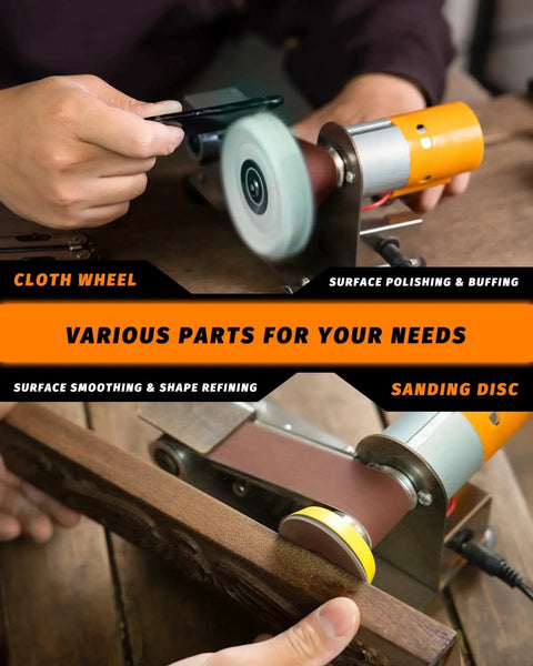 Mini Belt Sander Electric Small Sander For Knife Making And Woodworking 7 Adjustable Speed Belt Grinder polishing metal