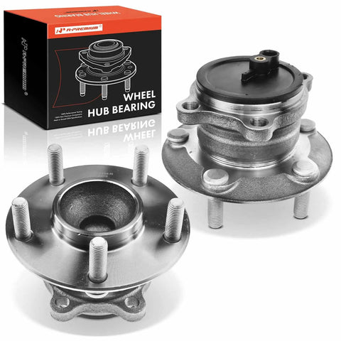 Two Pack Rear Wheel Bearing And Hub Assembly With Five Lug For Mazda CX5 2013 Through 2020 And Mazda 6 2014 Through 2020 Direct Fit FWD