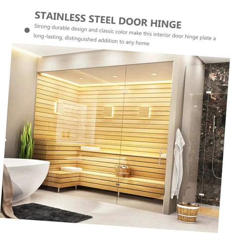 Double Sided Stainless Steel Glass Door Hinges For Display Cabinets Heavy Duty Load Bearing Easy To Install spa interior
